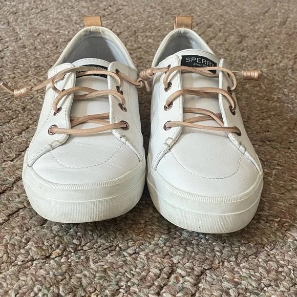 Sperry Crest Vibe Leather Sneaker Womens Sz 8 - Picture 3 of 8
